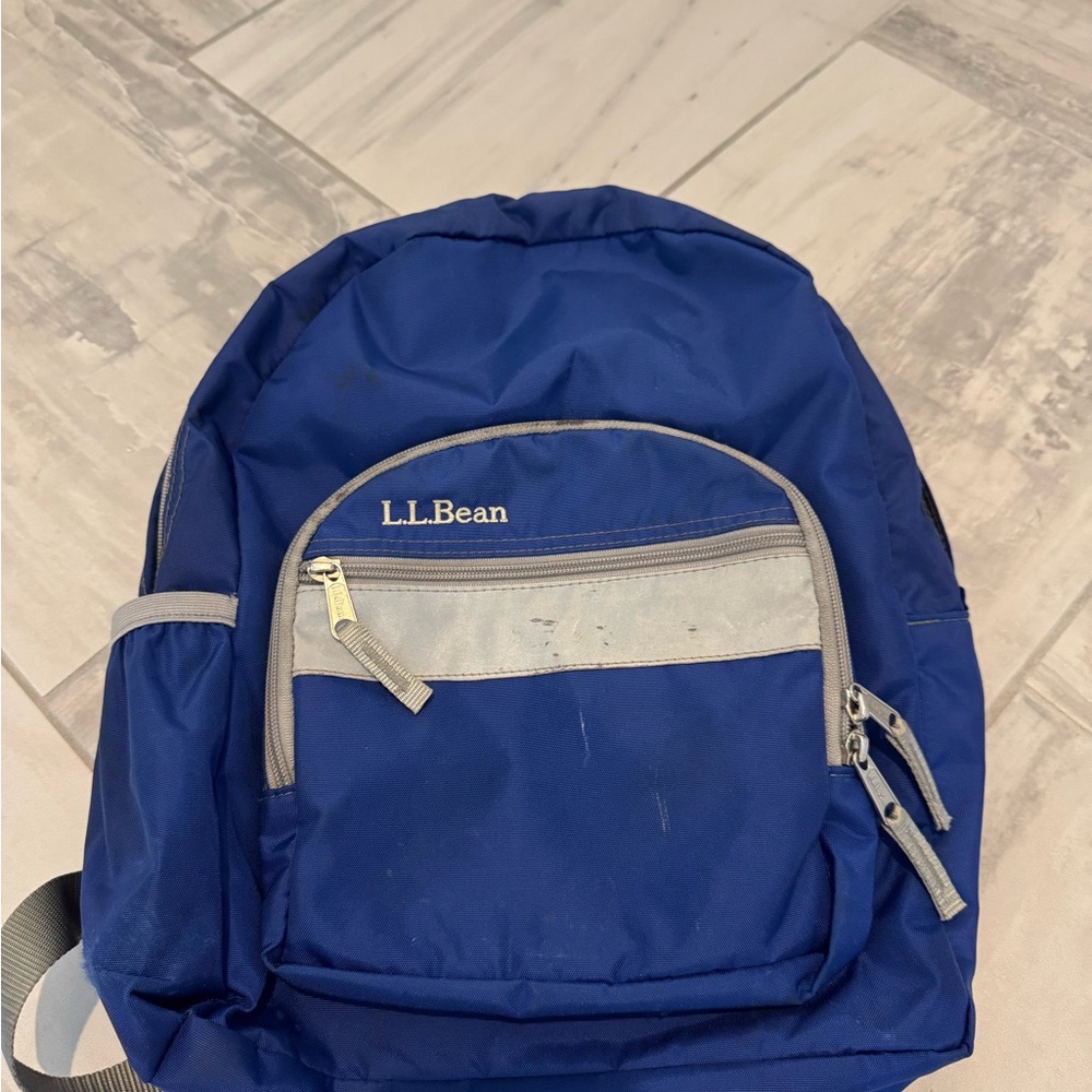 L.L. Bean Royal Blue Backpack with Gray Accents / Small